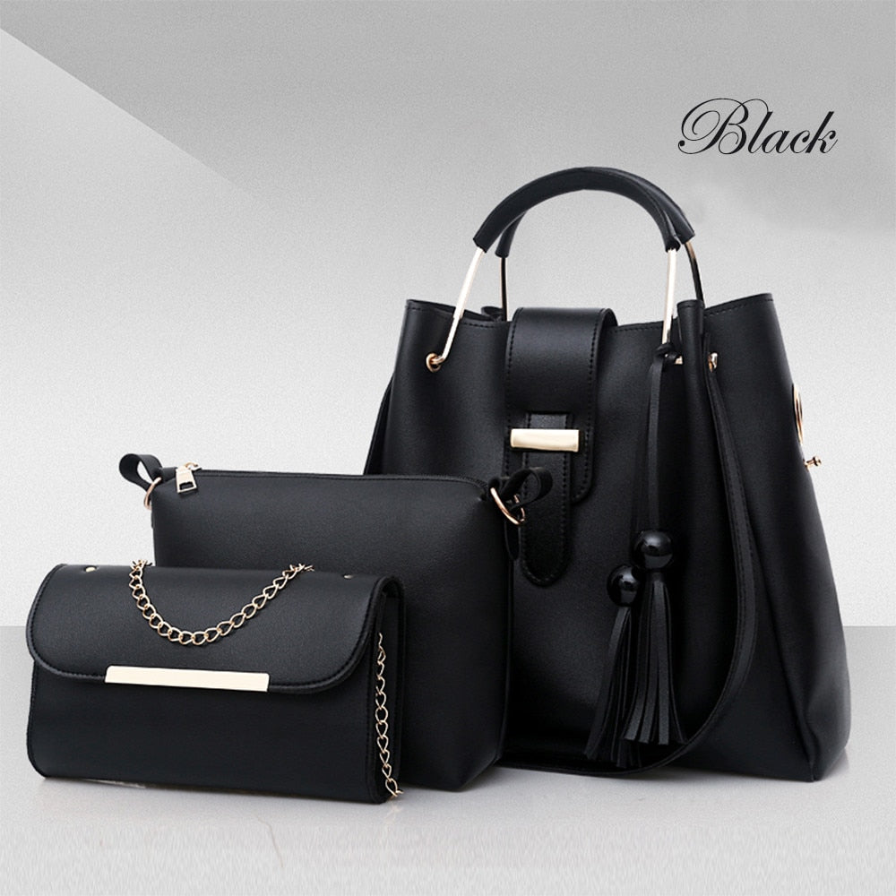 2-in-1 shopper set (with pouch) Black