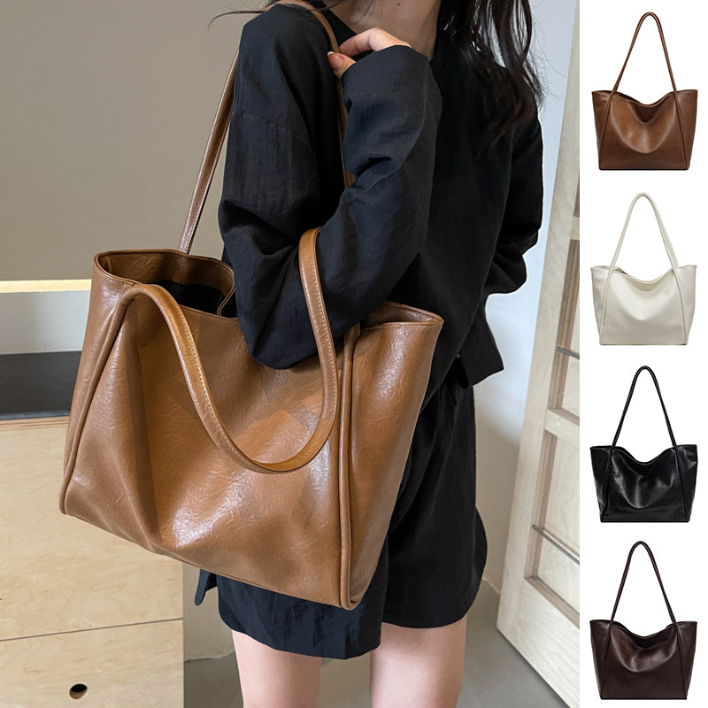 Premium leather-look shopper / A4 work tote